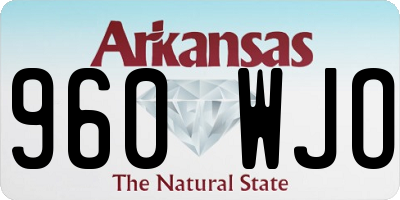 AR license plate 960WJO