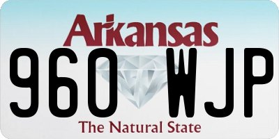 AR license plate 960WJP