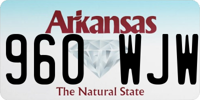 AR license plate 960WJW