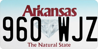 AR license plate 960WJZ