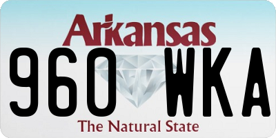 AR license plate 960WKA