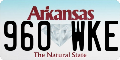 AR license plate 960WKE