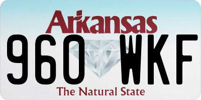 AR license plate 960WKF