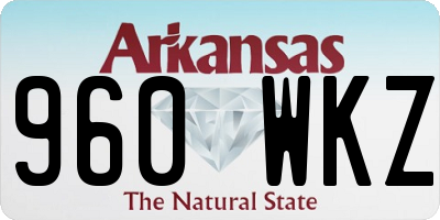 AR license plate 960WKZ