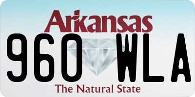AR license plate 960WLA