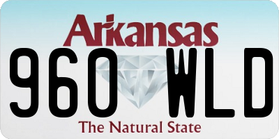 AR license plate 960WLD