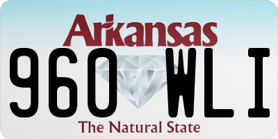 AR license plate 960WLI