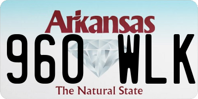 AR license plate 960WLK