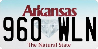 AR license plate 960WLN
