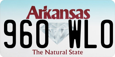 AR license plate 960WLO