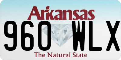 AR license plate 960WLX