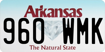 AR license plate 960WMK