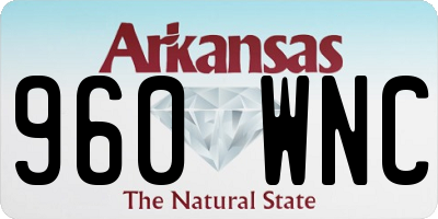 AR license plate 960WNC