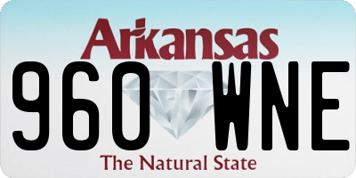 AR license plate 960WNE