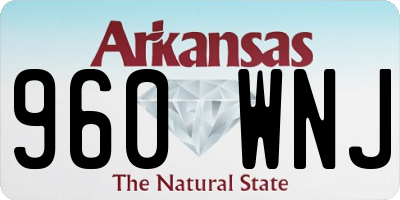 AR license plate 960WNJ
