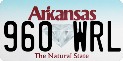 AR license plate 960WRL