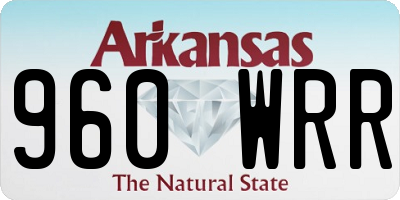 AR license plate 960WRR