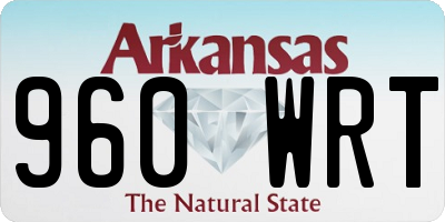 AR license plate 960WRT