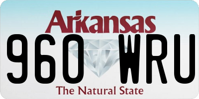 AR license plate 960WRU