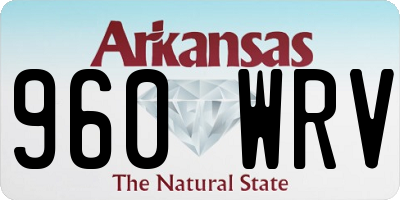 AR license plate 960WRV
