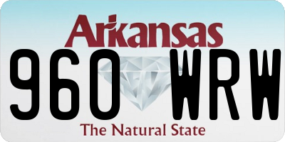 AR license plate 960WRW
