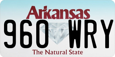 AR license plate 960WRY