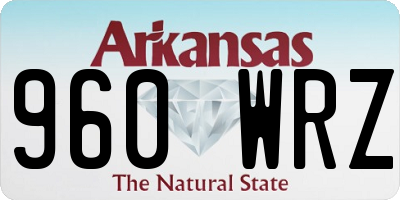 AR license plate 960WRZ