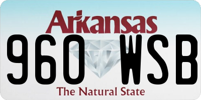 AR license plate 960WSB
