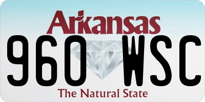 AR license plate 960WSC