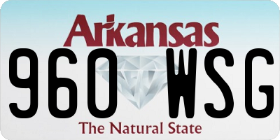 AR license plate 960WSG