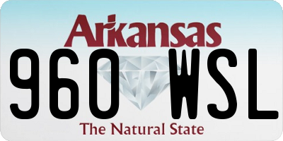 AR license plate 960WSL