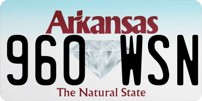 AR license plate 960WSN