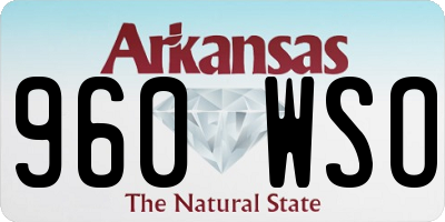 AR license plate 960WSO