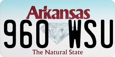 AR license plate 960WSU
