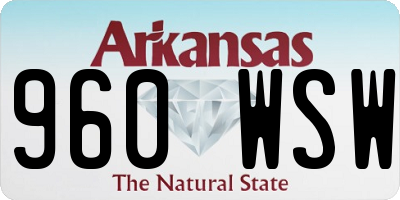 AR license plate 960WSW