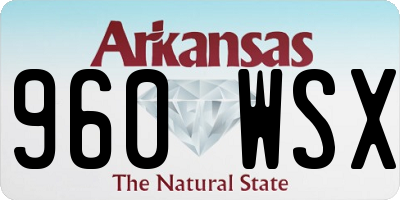 AR license plate 960WSX