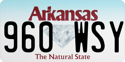 AR license plate 960WSY