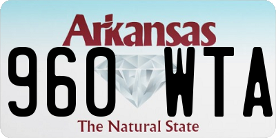 AR license plate 960WTA