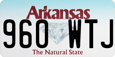 AR license plate 960WTJ