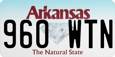 AR license plate 960WTN