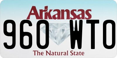 AR license plate 960WTO