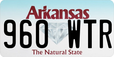 AR license plate 960WTR