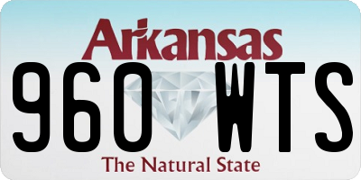 AR license plate 960WTS