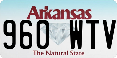 AR license plate 960WTV