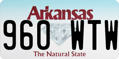 AR license plate 960WTW