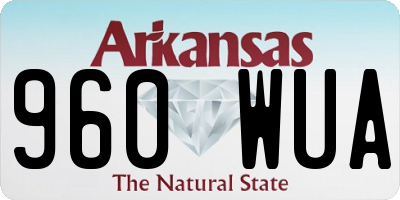 AR license plate 960WUA