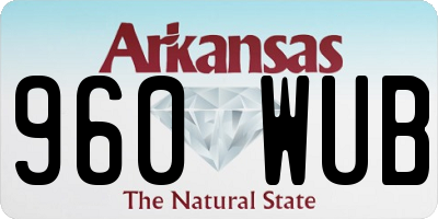 AR license plate 960WUB