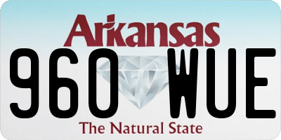 AR license plate 960WUE