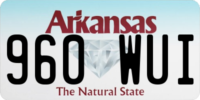 AR license plate 960WUI