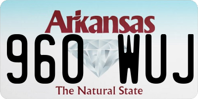 AR license plate 960WUJ